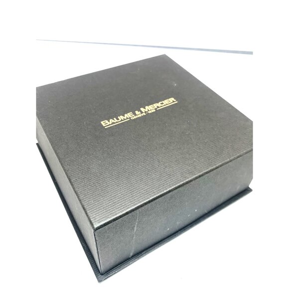 Baume & Mercier Box Watch Presentation Gray Cardboard Brown Wooden Empty - Picture 12 of 12